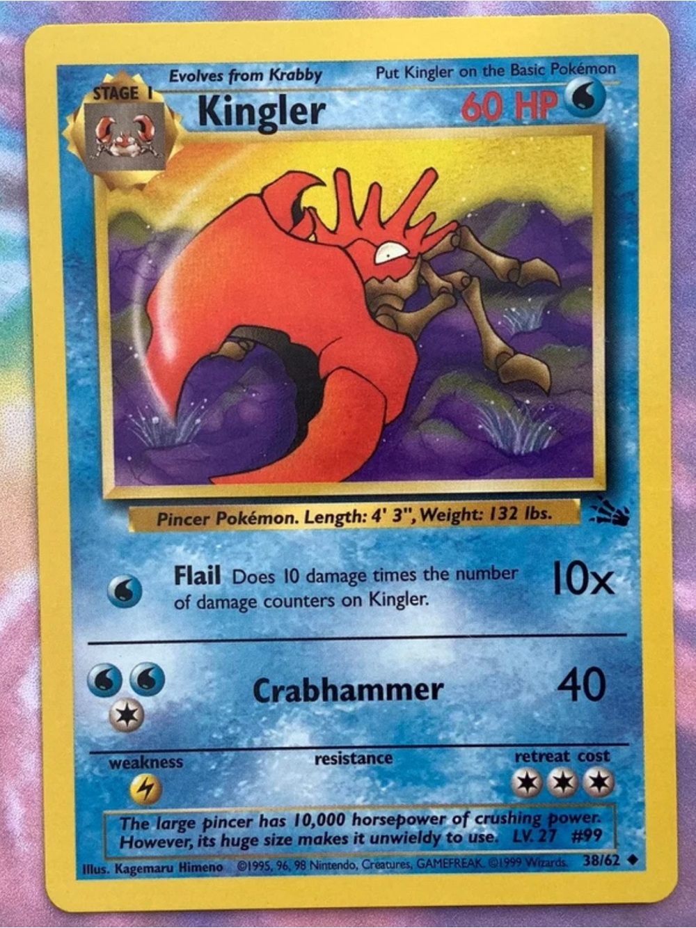 Pokemon Original Kingler Fossil Set